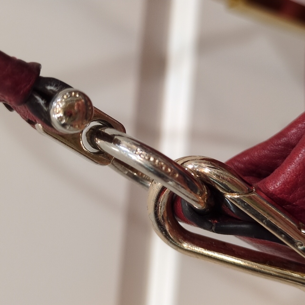 Coach GUC Red Burgundy Leather Hobo Shoulder Or Crossbody Bag Purse - Picture 13 of 16